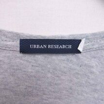 アーバンリサーチ URBAN RESEARCH Tシャツ カットソー 丸首 英字 転写プリント 薄手 長袖 40 グレー /TT12 メンズ_画像3