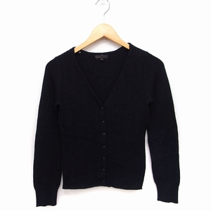 ke- tea ki width ta spool K.T KIYOKO TAKASE cardigan knitted V neck long sleeve wool cable braided 9 black black /FT12 lady's 