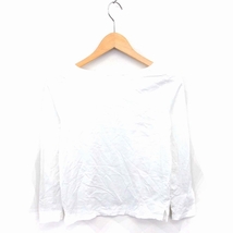 ナチュラルビューティーベーシック NATURAL BEAUTY BASIC Tシャツ カットソー ボートネック 長袖 M ホワイト 白 /TT1 レディース_画像2