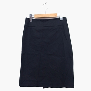e Spee Be SPB trapezoid skirt knees height plain simple slit cotton . thick 01 black black /HT16 lady's 