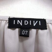 インディヴィ INDIVI アンサンブル ワンピース カットソー 膝下 七分袖 長袖 07 ダークベージュ /HT2 レディース_画像3