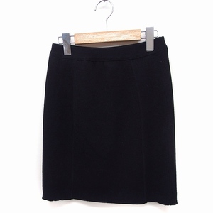  J &a-ruJ&R knitted tight skirt Mini switch rib wool 38 black black /FT13 lady's 