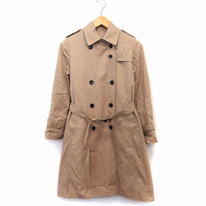 ko Large . gully .rudaga Ran teCOLLAGE GALLARDAGALANTE trench coat middle height Denim cotton F light brown tea /HT27 lady's 