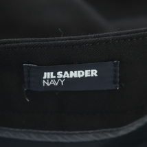 ジルサンダー JIL SANDER ネイビー NAVY ウール テーパードパンツ スラックス 38 黒 ブラック /AO ■OS レディース_画像3