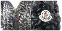 モンクレール MONCLER ジャケット ダウンジャケット ショート ジップアップ シャーリング ナイロン 黒 ブラック 0 レディース_画像7