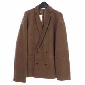  unused goods Blanc YM 21AW wool wide double breast jacket S Brown BL-21A-WJJK men's 