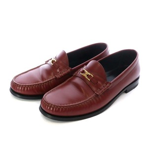 セリーヌ CELINE 21SS トリオンフ ローファー 15 TRIOMPHE LOAFER 15 スリッポン レザー 41 27.5cm 茶色 ブラウン /YO18 ■AD メンズ