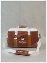 ★★★040 ボストンバッグ MALBON 　ゴルフ PU,1.5KG,50*30*25 brown_画像1