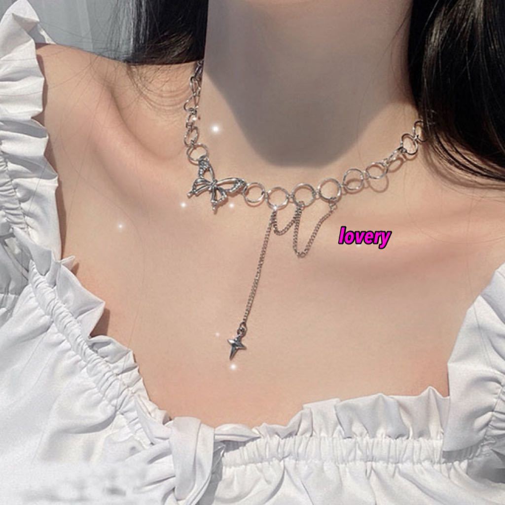 20%OFF ❗️スワロフスキー ☆ゴージャス☆バタフライネックレス