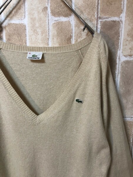 LACOSTE　アンゴラ混　ニット　セーター　L