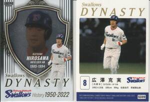 2022 ヤクルトヒストリー【広澤克実】SD9 インサートカード SWALLOWS DYNASTY BBM ※画像表裏