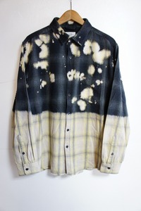 20AW CRIMIE クライミー GRUNGE CHECK SHIRT グランジチェックシャツ CR1-02L5-SL01 黒 ブラック サイズL 529M