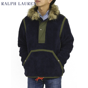 新品 アウトレット ｂ248 XXLサイズ フリース ハーフジップ プルオーバー ジャケット フーディ polo ralph lauren ポロ ラルフ ローレン 緑