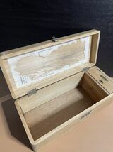 O913.7 昭和レトロ 工具箱 くすり箱 用途色々 木箱 鍵付き 幅約42cm高さ約14.5cm奥行き17cm ヴィンテージ_画像6