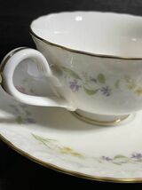 O330.11 Noritake/ノリタケ Contemporary コンテンポラリーシリーズ カップ&ソーサー2客セット ティー コーヒー お茶 花柄_画像8