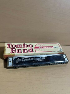 O302.10 TOMBO dragonfly . sound harmonica NO.3323. sound 23 hole stainless steel sound .. box attaching retro 