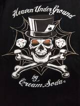 SサイズCREAMSODAクリームソーダHUGスカルウェブTシャツ検索用新品ロカビリーブラックキャッツビスキャッツ青野美沙稀ピンクドラゴンCKB_画像6