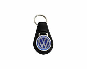 即納 フォルクスワーゲン Volkswagen VW ロゴ レザー プレート キーホルダー 《送料無料》残り1点