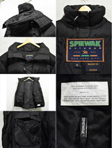 ビッグサイズ SPIEWAK フード付き ダウンジャケット ダウンコート フルジップ ハイネック パーカ ブラック XL相当(27956_画像3