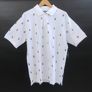 #SNC Stussy Stussy Polo Shirt L White Logo Logo Tag Men [772893]