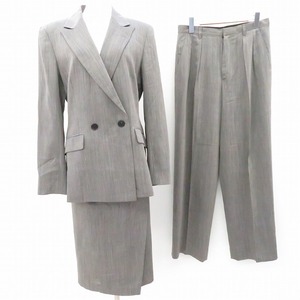 #anc Yoshie Inaba YOSHIEINABA юбка костюм брючный костюм Loro Piana ткань 11 серый серия полоса женский [629772]