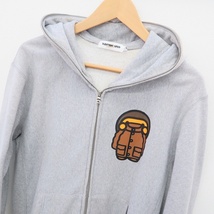 #asc ア ベイシング エイプ A Bathing Ape トレーナー パーカー M グレー ベイビーマイロ フルジップアップ 日本製 メンズ [769210]_画像3