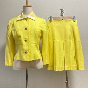 #anc 49AV Junko Shimada JUNKOSHIMADA skirt suit 9 yellow color setup two piece lady's [771400]