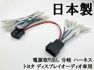 YO-926 【トヨタ ディスプレイオーディオ 分岐 ハーネス TR060 10P】 送料無料 電源取り出し 外部アンプ グランエース ハリアー RAV4