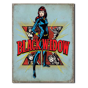 メタルサイン 「Black Widow Retro」# 2242 縦40.5×横31.7cm ブリキ看板 アメリカ製