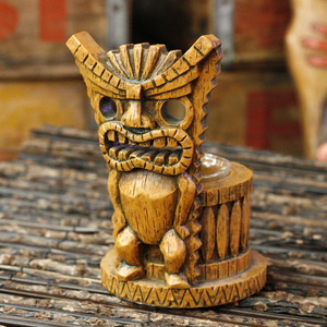 Angry Tiki Worth allower Handle Angry Tiki Candle Holder #7398