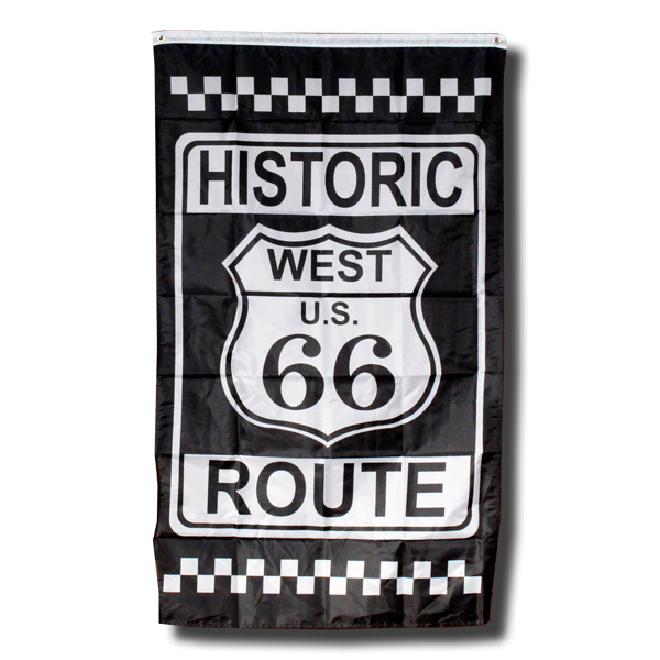 Drapeau Route 66 Route 66 Historique : Drapeau Vertical, Articles faits à la main, intérieur, marchandises diverses, panneau, Tapisserie