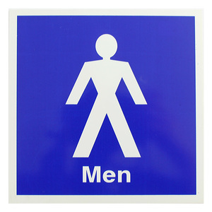プラスティックプレート「Men」（男性用トイレ）