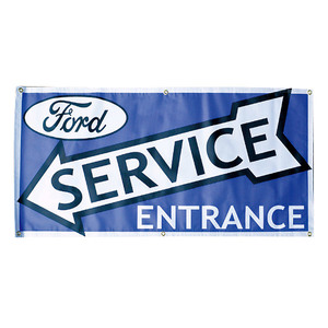ガレージバナー FORD SERVICE ENTRANCE フォード サービスエントランス 縦60×横120cm セールスバナー 壁面ディスプレー