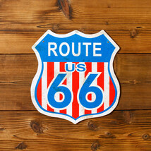 スティールサイン Route 66 red White Blue 66-PT-PTSB-001 縦39×幅37.5cm_画像2