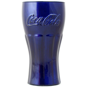 Coca-Cola コカ・コーラ プレミアム ジニュイングラス（ブルーメタリック） 高さ14.4×直径7.8cm 370ml / 12.5oz ガラス フランス製