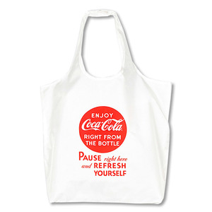 Coca-Cola コカ・コーラ エコバッグ Mサイズ Pause／ホワイト PJ-ECO06