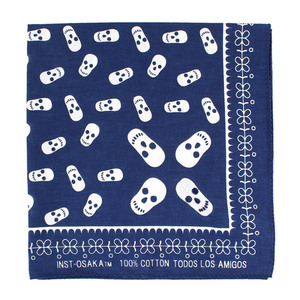  instrumental embroidery entering meki deer n bandana Skull length 50× width 50cm cotton made 