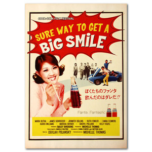 レトロ広告ミニポスター FANTA ファンタ 「Big smile」 縦31×横21.8cm デッドストック品