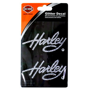 ハーレーダビッドソン グリッターデカール ”Harley” CG336 高さ3.3×幅6.8cm Harley-Davidson ステッカー シール CARデカール