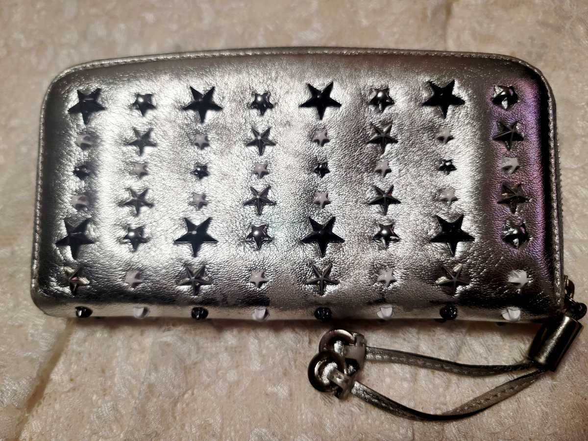 JIMMY CHOO】ジミーチュウ 長財布 ラウンドファスナー スター スタッズ