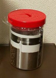 HARIO(ハリオ) コーヒーキャニスターM 800ml(コーヒー粉200g) 新品 レッド 未使用品 MCN-200R