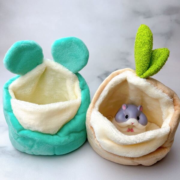【新品未使用】ハムスター 小動物 冬用 ハウス 小屋 セット 家 もこもこ