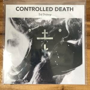 Controlled Death「Evil Discharge」Flexi ソノシート 7&#34; EP レコード 限定盤 未再生 布パッチ付き OXEN マゾンナ MASONNA 山崎マゾ