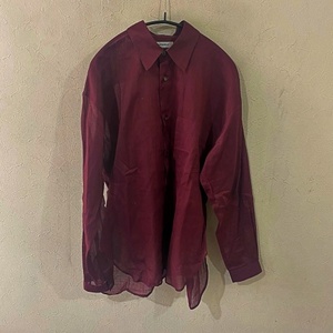 MATSUFUJI マツフジ　Utility Oversized Shirt オーバーサイズシャツ　エンジ系　2　【代官山k10】