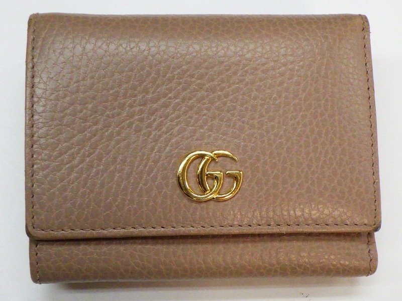 希少 GUCCI がま口 三つ折り財布 マイクログッチ GG金具 オールド