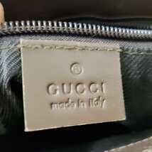 GUCCI グッチ GG キャンバス レザーショルダー バッグ 斜め掛け 高級ブランド トートバッグ おしゃれ ロゴ シルバー 金具 ハイブランド_画像9