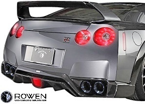 【M’s】日産 R35 GT-R 前期 (2007.12-2010.11) ROWEN リアレーシングディフューザー／／Wet Carbon ロェン ロウェン エアロ GTR 1N001P10