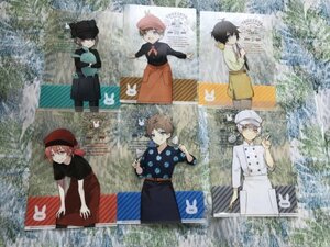 Aクリアファイル　ツキウタ 池袋アニメイトカフェ おてつだい ミニ 6枚セット Procellarum 水無月涙 文月海 葉月陽 長月夜 神無月郁 霜月隼