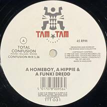 ハードコア・レイヴ・ブレイクビート・ヒップハウス / A Homeboy, A Hippie & A Funki Dredd - Total Confusion / Tam Tam Records_画像3