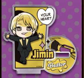 ぴた！でふぉめ　TinyTAN Butter　アクリルスタンド　JIMIN ジミン　新品　アクスタ　ガチャ　ガシャポン　BTS 防弾少年団